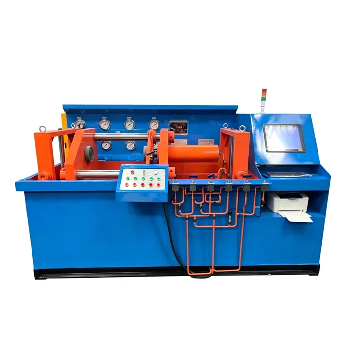 Banc d'essai de valve de presse axiale hydraulique horizontale automatique de commande numérique par ordinateur