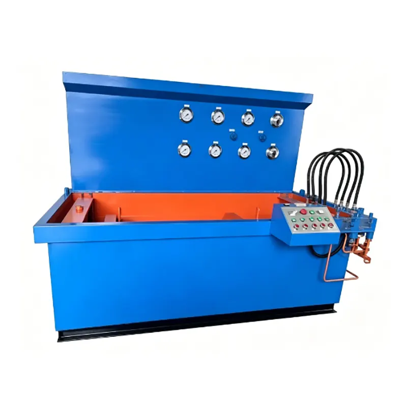 Banc d'essai de valve de presse axiale hydraulique submersible horizontale intégrée par DN100