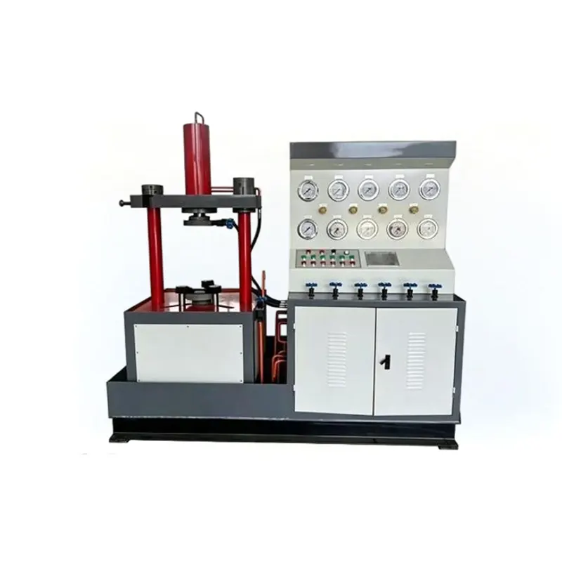 Test d'acceptation en usine sur banc d'essai de vannes hydrauliques avant livraison