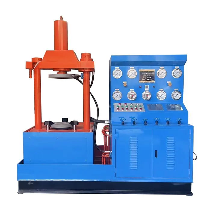 Banc d'essai de valve de presse axiale hydraulique entièrement verticale DN300